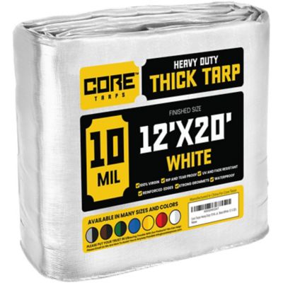 Core Tarps 12 ft. x 20 ft. Tarp, 10 Mil, White