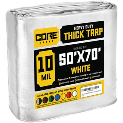 Core Tarps 50 ft. x 70 ft. Tarp, 10 Mil, White
