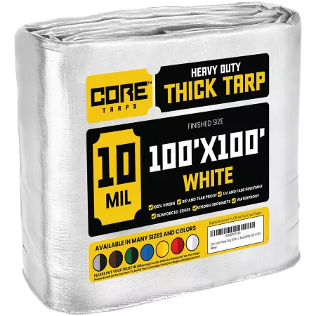 Core Tarps 100 ft x 100 ft Tarp 10 mil White Tarps