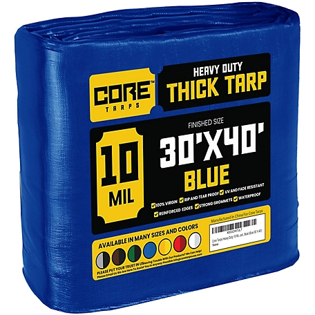 Core Tarps Blue 10Mil 30 x 40 Tarp, CT-605-30X40