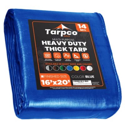 Tarpco Safety 16 ft. x 20 ft. Tarp, 14 Mil, Blue