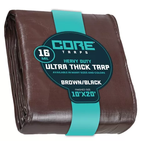 Brown/Black Base Tarps 16 mil 10 x 20 CT-302-10X20 Tarps