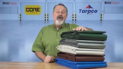Image showing  10 ft. x 20 ft. Tarp, 16 Mil, Green/Black