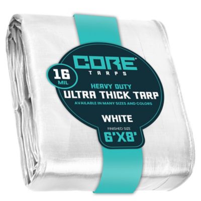 Core Tarps 6 ft. x 8 ft. Tarp, 16 Mil, White