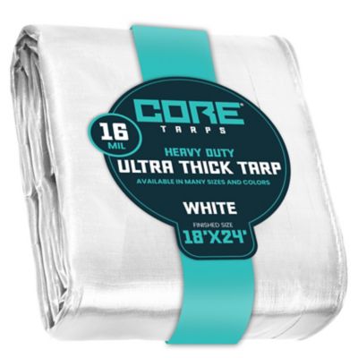 Core Tarps 18 ft. x 24 ft. Tarp, 16 Mil, White