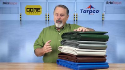 Image showing  16 ft. x 20 ft. Tarp, 20 Mil, Silver/Black