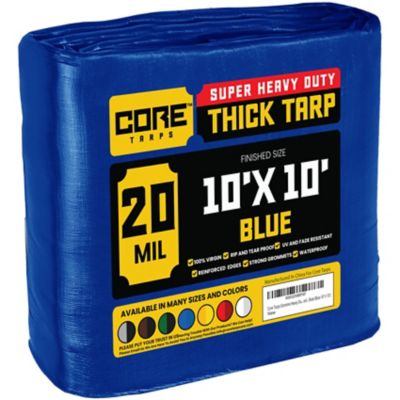 Core Tarps 10 ft. x 10 ft. Tarp, 20 Mil, Blue