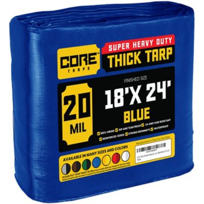 Core Tarps 18 ft. x 24 ft. Tarp, 20 Mil, Blue