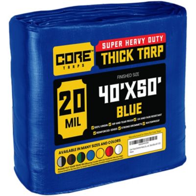Core Tarps 40 ft. x 50 ft. Tarp, 20 Mil, Blue