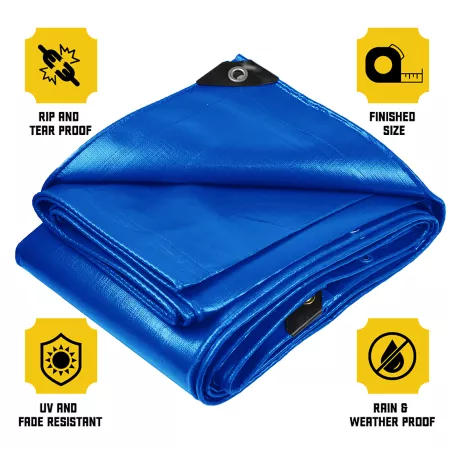 Core Tarps Blue 20Mil 50 x 70 Tarpaulin CT-705-50X70 Tarps