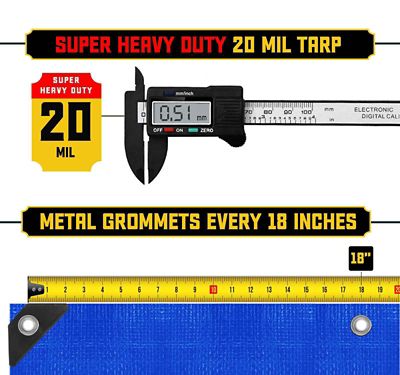 Image showing  Blue 20Mil 50 x 100 Tarp, CT-705-50X100, CT-705-50x100