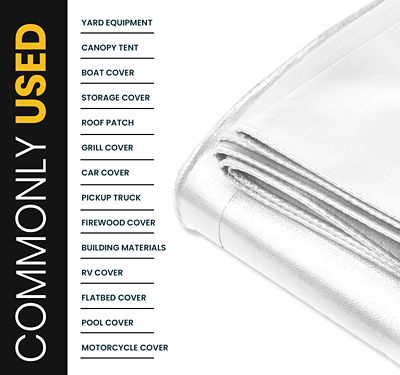 Image showing  White 16Mil 30 x 60 Tarp Protarp, PT-104-30X60