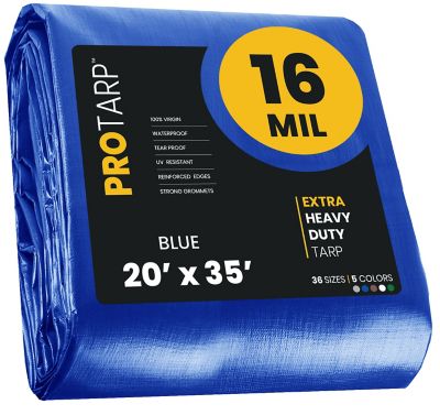 Protarp 20 ft. x 35 ft. Tarp, 16 Mil, Blue