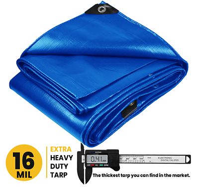 Image showing  50 ft. x 70 ft. Tarp, 16 mil, Blue