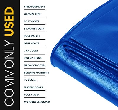 Image showing  50 ft. x 70 ft. Tarp, 16 mil, Blue