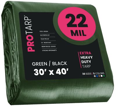 Protarp Green/Black 22Mil 30 x 40 Tarp, PT-203-30X40