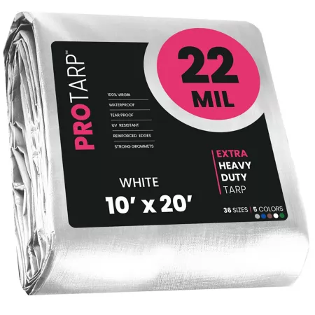 Protarp 10' x 20' Tarp 22 mil White Tarps