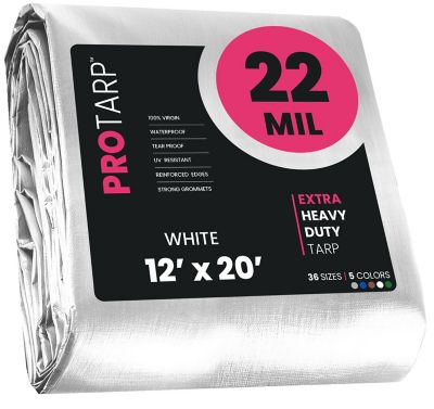 Protarp White 22Mil 12 x 20 Tarp, PT-204-12X20