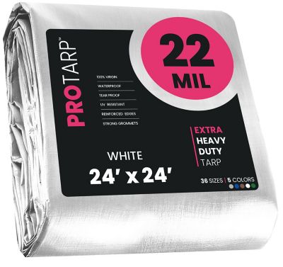 Protarp White 22Mil 24 x 24 Tarp, PT-204-24X24