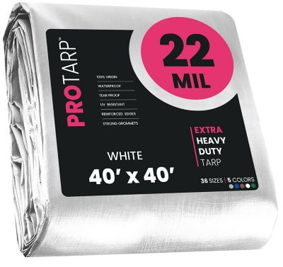 Protarp White 22Mil 40 x 40 Tarp, PT-204-40X40