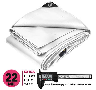 Image showing  40 ft. x 50 ft. Tarp, 22 mil, White