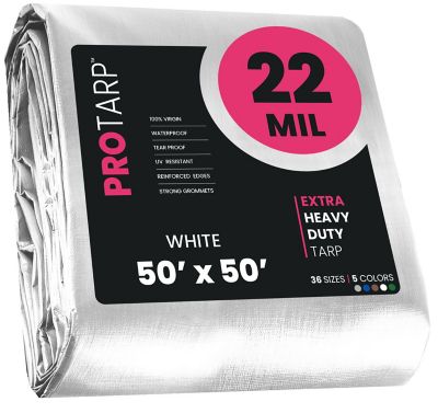 Protarp 50 ft. x 50 ft. Tarp, 22 Mil, White