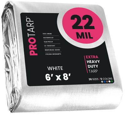 Protarp White 22Mil 6 x 8 Tarp, PT-204-6X8