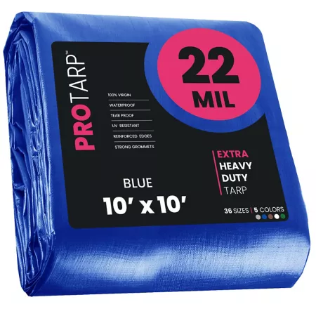 Protarp blue tarpaulin 22 mil 10 x 10 PT-205-10X10 Tarps