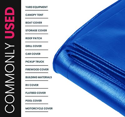 Image showing  12 ft. x 16 ft. Tarp, 22 mil, Blue