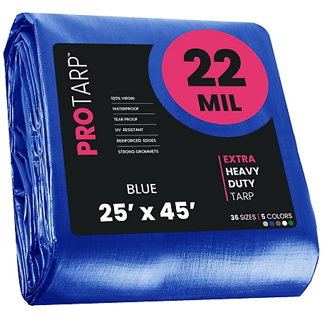 Protarp 25 ft. x 45 ft. Tarp, 22 Mil, Blue