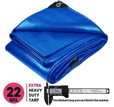Image showing  Blue 22 mil 9 x 12 Tarp, PT-205-9X12
