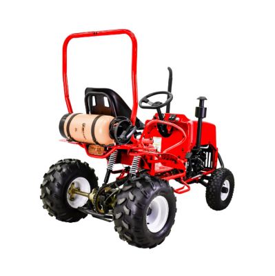 Image showing  125cc Single-Rider Mini Tractor Gas-Powered Go Kart, Red