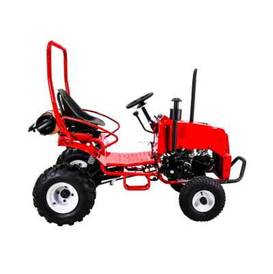 Image showing  125cc Single-Rider Mini Tractor Gas-Powered Go Kart, Red