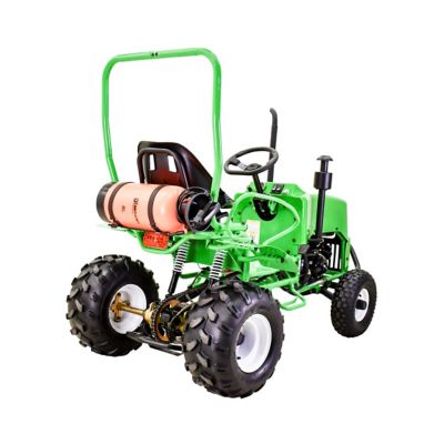 Image showing  125cc Single-Rider Mini Tractor Gas-Powered Go Kart, Red