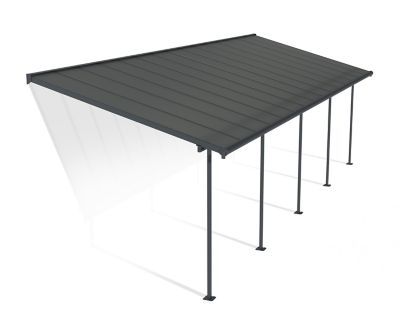 Canopia by Palram Sierra 10 ft. x 30 ft. Patio Cover - Gray/Gray, HG9082