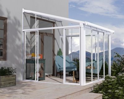 Image showing  10 ft. x 10 ft. Sanremo Patio Enclosure, White