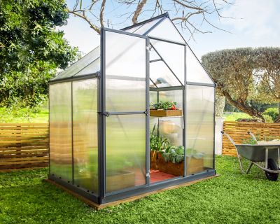 Image showing  6 ft. L x 4 ft. W Gray Mythos Greenhouse