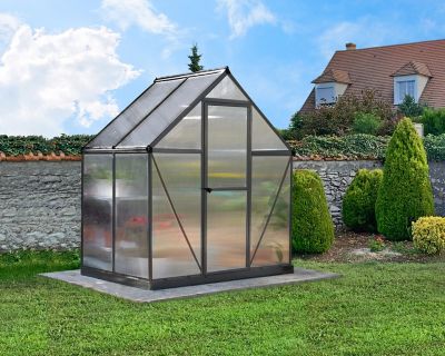 Image showing  6 ft. L x 4 ft. W Gray Mythos Greenhouse