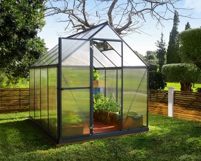 Image showing  6 ft. L x 8 ft. W Gray Mythos Greenhouse