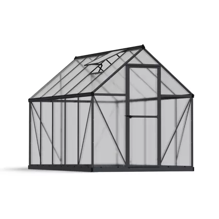 Canopia by Palram Gray Mythos Greenhouse 6 ft long x 10 ft wide Hobby Greenhouses