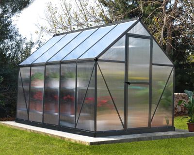 Image showing  6 L x 10 W ft. Gray Mythos Greenhouse
