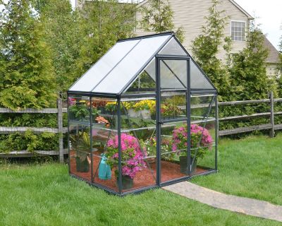 Image showing  6 L x 4 W ft. Gray Hybrid Greenhouse