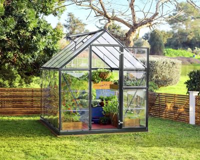 Image showing 9 th Canopia by Palram 6 ft. L x 8 ft. W Gray Hybrid Greenhouse