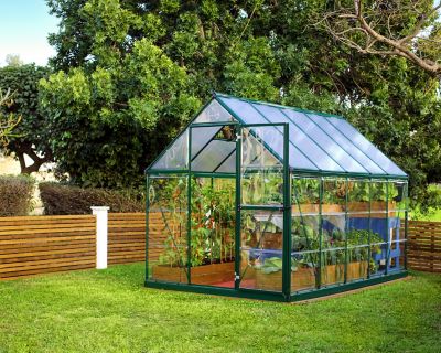 Image showing  6 L x 10 W ft. Green Hybrid Greenhouse