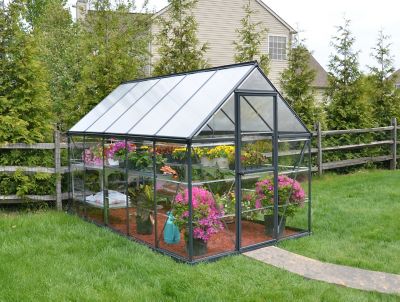 Image showing  6 ft. L x 10 ft. W Gray Hybrid Greenhouse