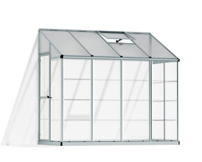 Canopia by Palram 4 ft. L x 8 ft. W Silver Hybrid Lean-To Greenhouse