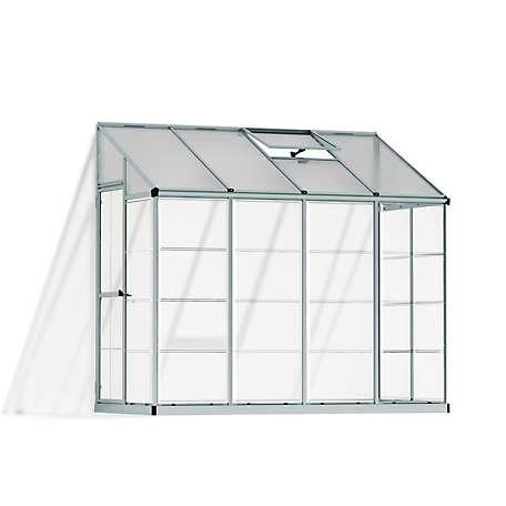 Canopia by Palram Hybrid Lean-To 4 ft. x 8 ft. Greenhouse - Silver, HG5548