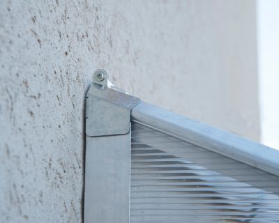 Image showing  4 L x 8 W ft. Silver Hybrid Lean-To Greenhouse