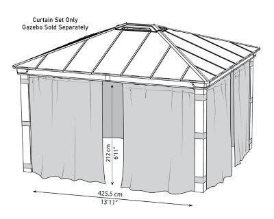 Image showing 5 th Canopia by Palram Dallas 4300 14 ft. x 12 ft. Curtain Set, HG2005