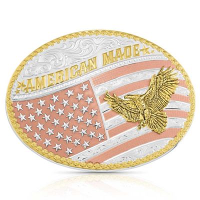 Montana Silversmiths Bkl-Triclr American Made Eagle, 49910